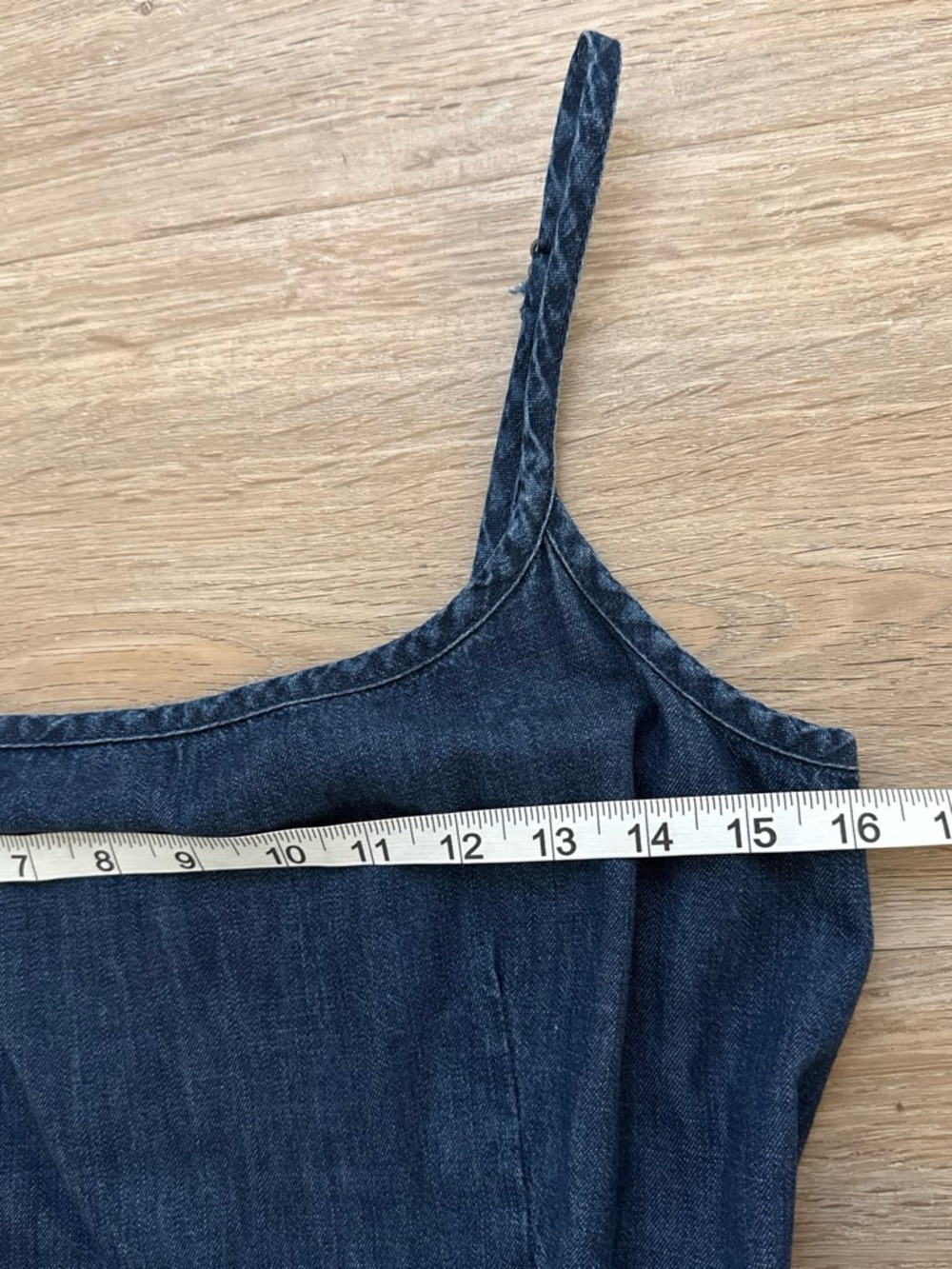 GAP soft Denim Spaghetti-Strap Maxi Dress M - Picture 2 of 7